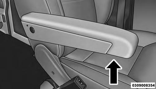 96 UNDERSTANDING THE FEATURES OF YOUR VEHICLE Adjustable Armrests If Equipped The seat adjustable
