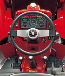 The driving position is particularly large and spacious, and all the controls are arranged in a