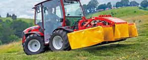 The lift features hydropneumatic suspension, which optimizes adherence of the tractor, such