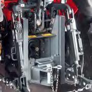 Vertical hydraulic tie-rod and 3-point hitch* allow adjustments to be made from the driver s seat.