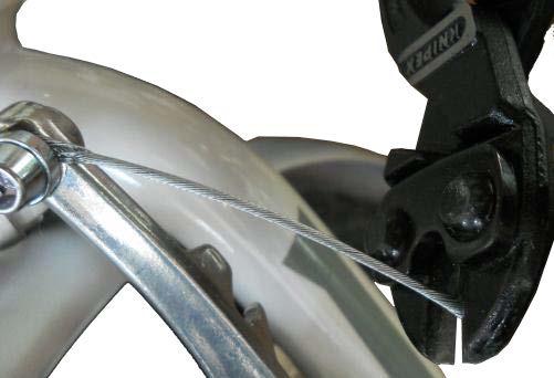 For Both Brakes: Cut the extra part of the brake line, and enclose the end.