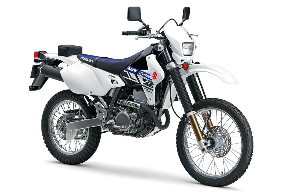 Features & Specifications 2019 DR-Z400S DR-Z400SL9 30H: Solid Special White No. 2 Key Features Versatile and strong 398cc, DOHC, liquid-cooled, dry-sump engine with push-button starting.
