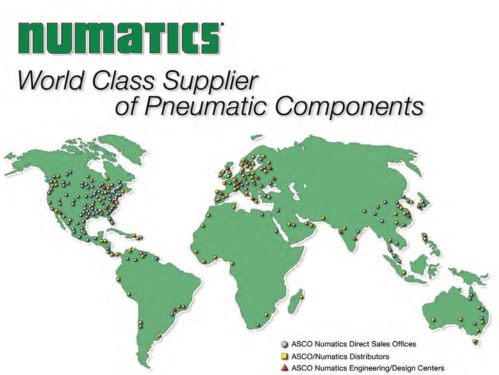 WORLD HEADQUARTERS USA Numatics, Incorporated 46280 Dylan Drive Novi, Michigan 48377 P: 248-596-3200 F: 248-596-3201 Canada Numatics, Ltd P: 519-452-1777 F: 519-452-3995 Mexico Numatics de Mexico S.A. de C.