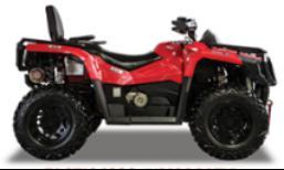 Model ENGINE TYPE IGNITION SYSTEM TRANSMISSION DRIVE SYSTEM FINAL DRIVE BRAKES SYSTEM FRONT TIRES REAR TIRES TACTIC 1000(HS1000ATV) 976cc, 4-STORKE-OHV V-TWIN CYLINDERS ELECTRONIC AUTOMATIC CVT
