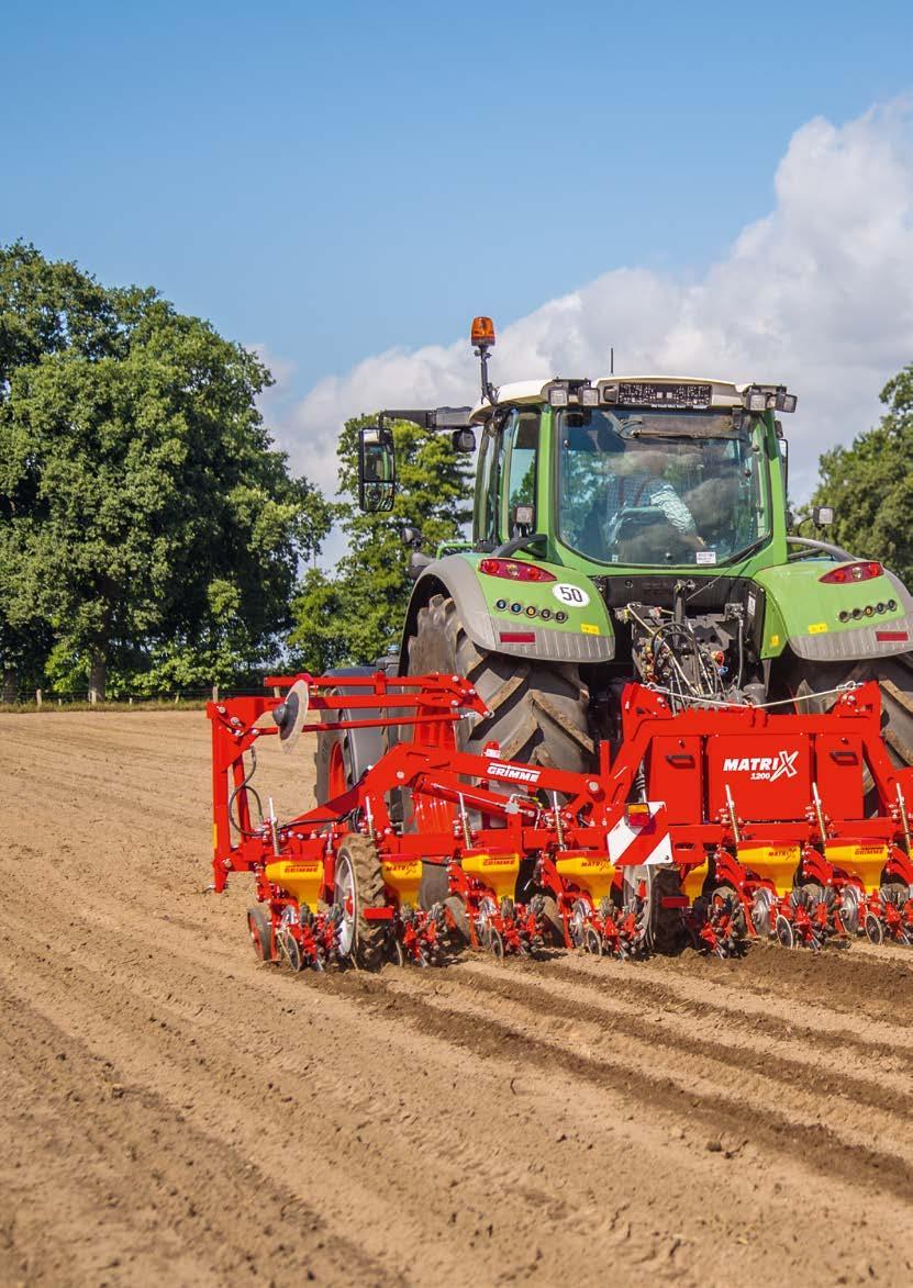 Mechanical precision seeder MATRIX 1200 / 1800 Special features at a glance: ISOBUS electronic control Dual marker arms compact folding design for road