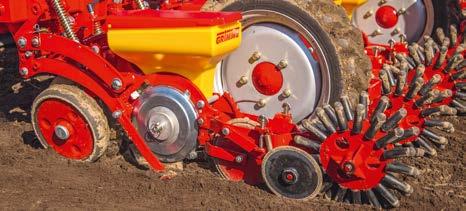 A set of wheels for conventional in line seeding (2) are available as