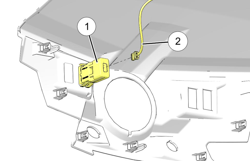 If necessary for access, label and disconnect other electrical harnesses from control panel. d. If other electrical harnesses were disconnected in step a., reconnect them now. e. Reinstall upper dash panel using two retained screws A.