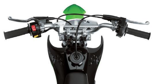 KLX110L (KLX110D) Increased seat height Increased seat height better accommodates taller riders. (KLX110L) High-traction tires P.