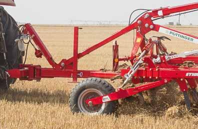 New: Hydraulic depth adjustment as an option Infinitely variable response to different soil conditions Clearly visible working
