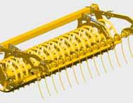 Rear harrow Levelling tines Support wheels 10/75-15.