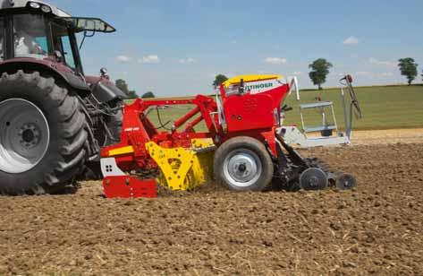 Adjustable spring tines on the FOX D can be set more aggressively on the FOX enable efficient seedbed preparation with