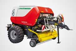 Round balers IMPRESS MASTER The PÖTTINGER IMPRESS MASTER models are available with a fixed or variable bale chamber. The standard pick-up width is 2.05 m.