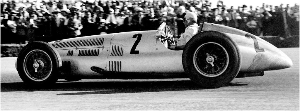 1934 The myth of the Silver Arrows is born Legend has it that the Mercedes team spent the night