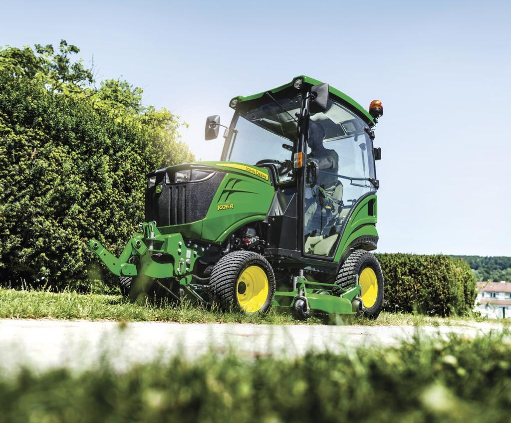 24 1R SERIES experience the PossiBilities The 1026R Compact Utility Tractor offers perfect stability and ride comfort, and is easy to park and store.
