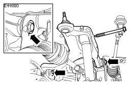 Page 5 of 6 Installation 1. Install the lower arm. Fit the bolts but do not fully tighten at this stage. 2. Connect the shock absorber and spring assembly to the lower arm.