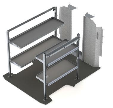 delivery 8472-2 RPS-19 118" OR 136" WHEELBASE Low or High Roof Qty Part # Description 1 8448-2 Fold-away shelving unit, 2 levels, 21" D 55" W 63.