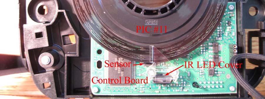 15) Remove the IR LED cover using a t6 torx driver.