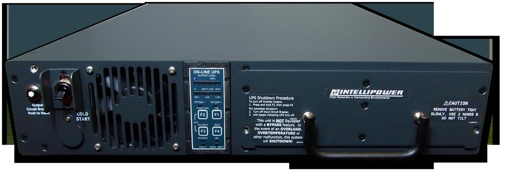 4 DOUBLE CONVERSION ON-LINE UPS FEATURES Connector Options NEMA, IEC, Circular Mil, Terminal Block, Pigtail Power Conditioning Filters & conditions the AC line to support military and commercial