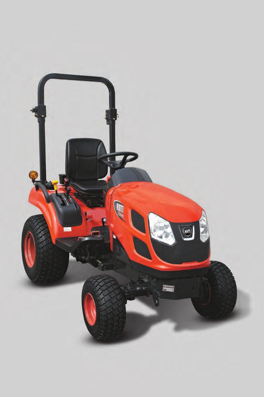 The height adjustment lever allows the operator to control the mid-mount mower grass cutting height easily.