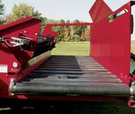 pickup speed is increased 42" cross conveyor belt for hi-capacity Transport locks Standard hitch for pulling with