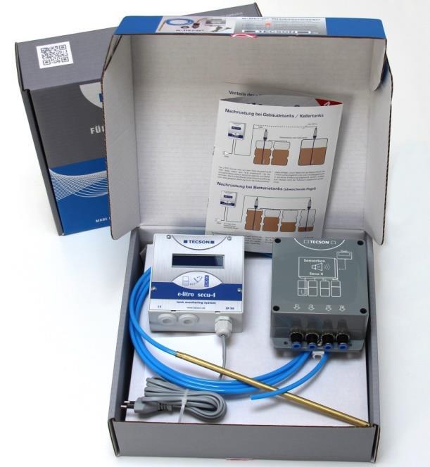 Installation Instructions and techn. Documentation e-litro secu4 Electronic tank monitoring device (complete kit) - for battery tanks - incl.