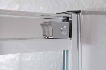 Specifies glass thickness of enclosure panels Design features to speed up installation: