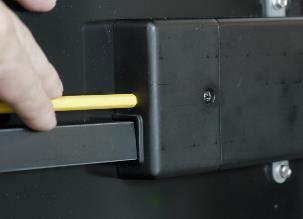 HEALTH DEPARTMENT TEST PROCEDURE With the door closed, insert a pencil or a thin nonmetallic tool into the test button hole. Press and hold the test button in for 5-7 seconds.