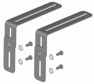 Repeat this using the other double-slotted "L" bracket and slotted straight bracket. You should now have two adjustable "L" mounting brackets. 4.