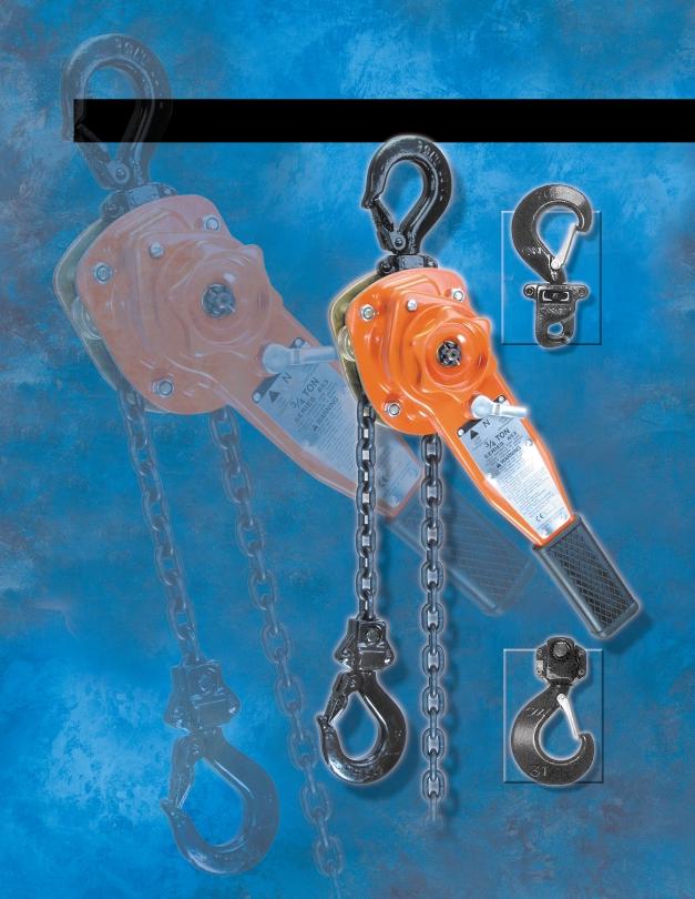 BUDGIT SERIES 653 RATHET LEVER HOISTS BUDGIT Series 653 Lever Hoists Shipyard Hook Options These lever-operated hoists are highquality, rugged, steel constructed tools for close quarter pulling,