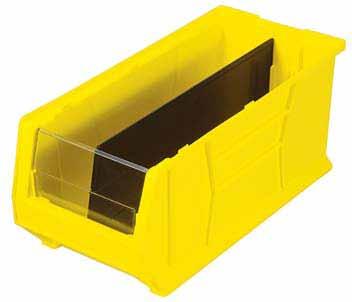 These huge stack bins are ideal for back to back use on 48 pallet rack or heavy-duty, extra deep shelving and are available in a variety of widths and heights.