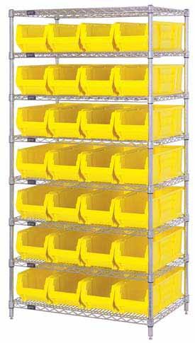HULK SHELVING SYSTEMS - COMPLETE PACKAGES PWR8-950 8 shelves and 28