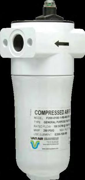 The F200 Series from Van Air Systems Compressed air is a vital utility in many industries. Yet contamination plagues many air systems. Compressor lubricants and oil aerosols.