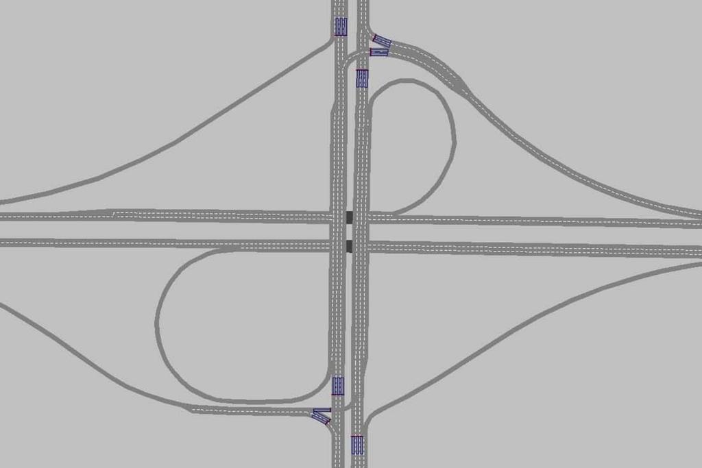 ramp terminals) Figure 5. I-94 & 34th St. Interchange (2015 VISSIM) I-94 & 45 th St. Interchange New Geometry: 45 th St.