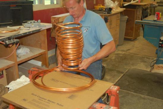 If I had seen this I might have gone ahead with the plastic as Gary was correct about the time and effort to make the copper exchanger.