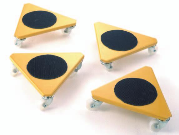 Finish yellow epoxy Roller Platforms Heavy Duty Skates For moving heavy equipment - use singly or in multiples Side lengths: 300 x 300 x 300 mm
