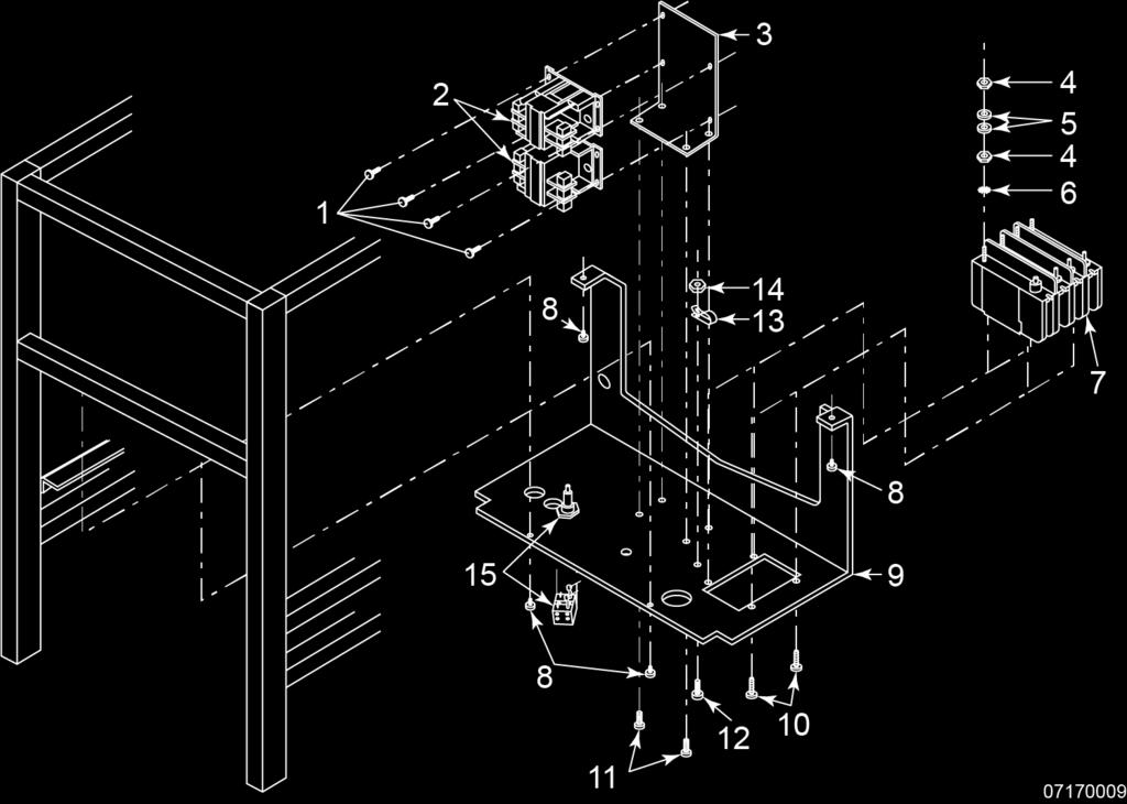 Figure -29 Contactor & Frame Assembly (Single Phase Electric Model) Part Description Qty.