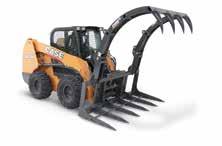 Skid Steers & Compact Track Loaders GRAPPLES, FARM Large Capacity Farm Grapple features an open bottom and back providing excellent visibility while allowing smaller debris to fall through