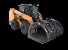 Skid Steers & Compact Track Loaders GRAPPLES, LARGE CAPACITY Fully utilizes the increased capacity of large CASE machines to get jobs done faster Open bottom and back provide excellent visibility