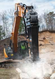 Excavators HYDRAULIC HAMMERS Only two moving parts means less maintenance Will not dry-fire Low pressure gas charge Low recoil Low hydraulic surge Dual tool retainer pins Point included Gas recharge
