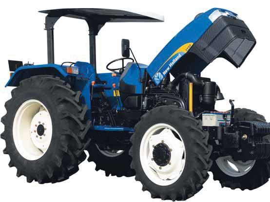 ONE-PIECE REAR HINGED HOOD. Specialities of New Holland TT Tractor One-piece rear hinged hood follows the New Holland international styling pattern.