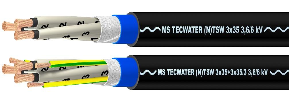 MS-TECWTER (N)TSWOEU 3,6/6KV MS-TECWTER (N)TSWOEU pplication MS-TECWTER rubber-sheathed cables (N)TSWOEU are intended for connection of electrical equipment in contaminated water and for heavy