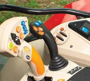 Multifunction joystick main functions: A. Lift B. Lower C. Fill D. Dump Combined functions: A/C. Lift and fill A/D.
