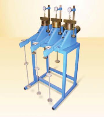 Soil Equipment Consolidation Apparatus Standards: BS 1377:5 / ASTM D2435, D3877, D4546, AASHTO T216 SL 0630 Consolidation Frame SL 0631 Floor-mounting stand securing up to three Consolidation Frames.
