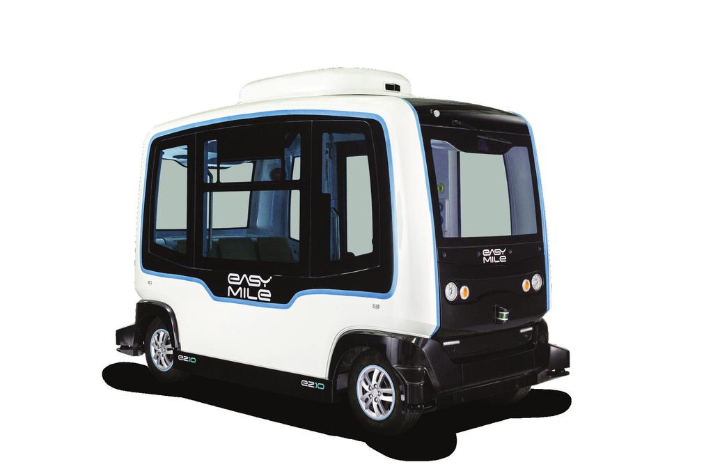 driverless shuttle EZ10 Interior EasyMile Fleet Management Software EZ10 MAIN CHARACTERISTICS Up to 45 km/h, electronically limited to 25 km/h Can carry up to 15 people In-built automatic ramp for