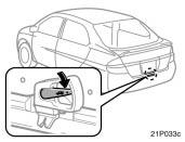 lever. After closing the trunk lid, try pulling it up to make sure it is securely locked.