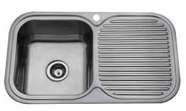 sinks MK2 single bowl LHB 2000159 RHB 2000160 342 820 295 38 High grade 304 stainless steel 19.