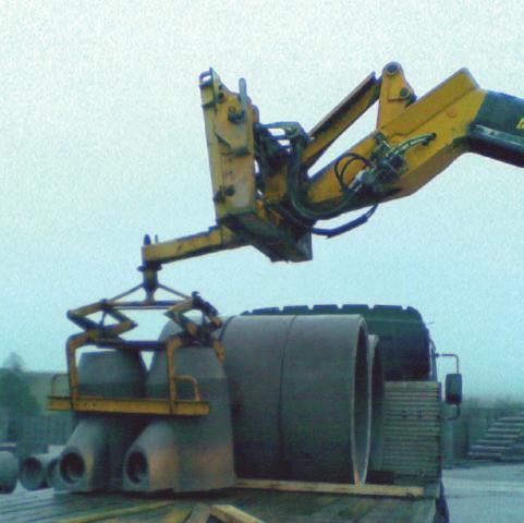 300 151 375 216 450 287 Two or four grab lifting equipment operates on a gravity lock system.