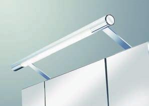 Chromium plated cupboard or mirror light Tubular Stream C 200 34 60 50 Advantage: high-class optic because you only see the light area of the tube.