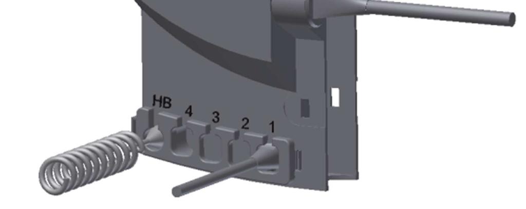 When all cables have been connected, use the safe locking bracket. Pushed in until you hear a click.