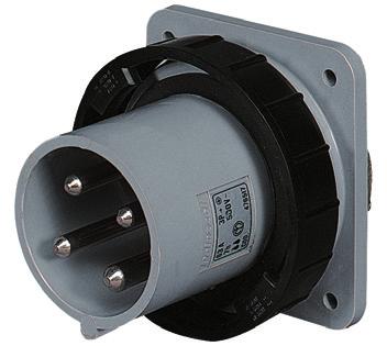 Dimensional Data CEE & MULTIMAX Plugs North American Standard: 60 Amps; International Standard: 63 Amps Technical Data Impact Resistance: Ambient Temperature: 8 J -25 C to +50 C Flame Resistance: -